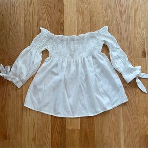 White off shoulder top